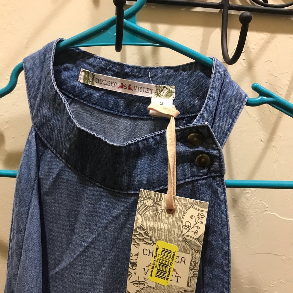 Denim High Neck Jumpsuit